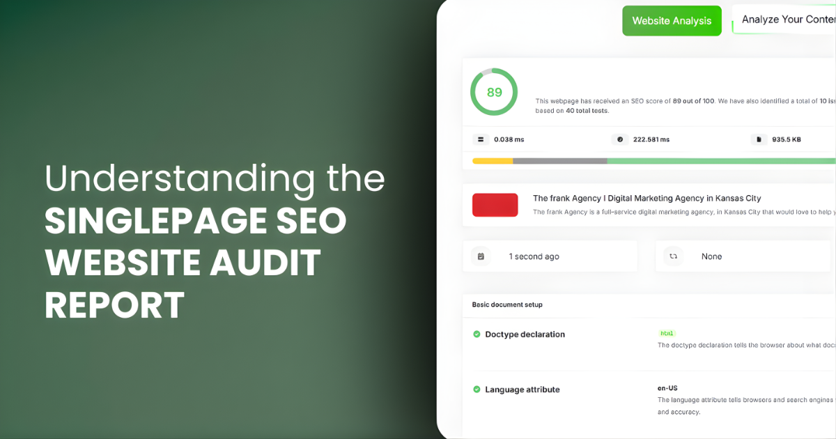 Understanding Your SinglePage SEO Website Audit Report